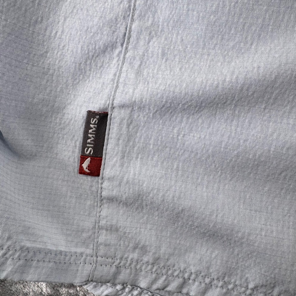 Simms Fishing Products Mens XL Blue Short Sleeve Button Up Fishing Shirt 38897‎ - Picture 4 of 9
